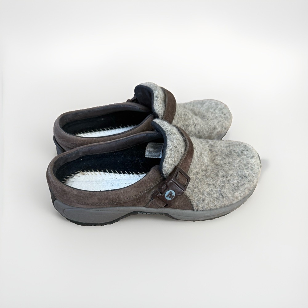 Merrell Wool & Leather Slip-on Mocs Women s 8 Outdoor Hiking